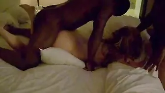 Blacked MILF Samantha Amateur Threesome with BBC and BIG DICK