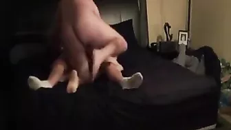 Amateur Homemade Double Penetration Gangbang with Brunette MILF and Swinger Wife