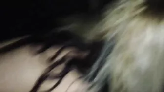 Blonde Cumslut Wife Gets Facials Through Glory Hole in Homemade Swinger Porn