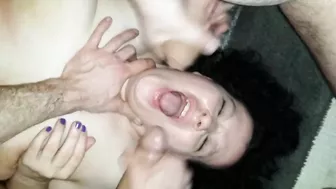 MILF Swingers' Threesome with Double Facial and Cumshots