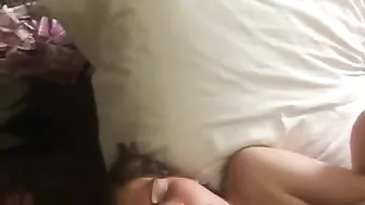 Glasses-clad Nerdy Girlfriend Thrilling 3Sum Moans