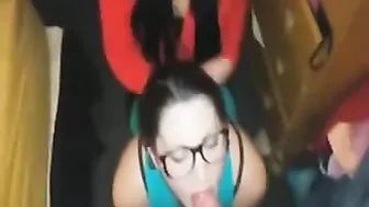 Amateur Lesbians Lick Pussy in Homemade Threesome