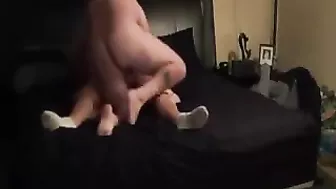 Chubby Wife Double Penetration Gangbang with Hubby and Cuckold