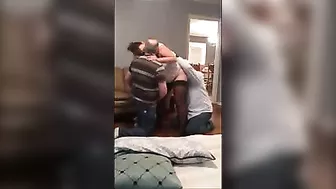 Lewd & Lustful  Wife Threesome Birthday Bash with BBW Cuckold Facials and Gangbang Orgasms