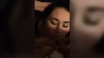 Wife Wild Threesome with Hubby & Buddy - Cum-Filled Facial!
