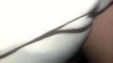 Homemade Threesome with Brunette Slut Spitroasted by Two Cocks