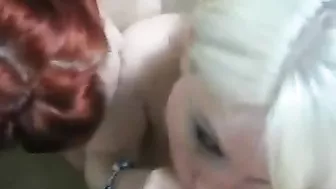 College Girlfriends' Homemade Threesome Blowjob