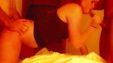 Amateur Homemade Threesome with Cuckold Hubby and Swinger Friends