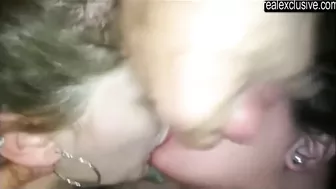 Homemade Threesome Party with Cum Swap and Fellatio