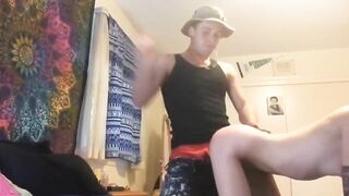 Amateur Brunette Gangbang Threesome - Homemade Group Sex with Gorgeous Slutty Girl