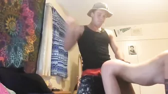 Amateur Brunette Gangbang Threesome - Homemade Group Sex with Gorgeous Slutty Girl