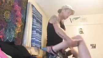 Amateur Brunette Gangbang Threesome - Homemade Group Sex with Gorgeous Slutty Girl