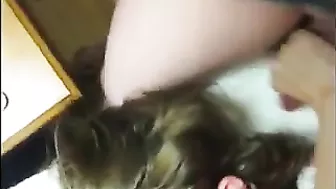 Brunette Wife Creamy Threesome Gangbang with Swinging Couple