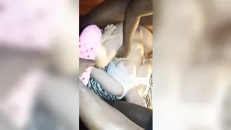 Interracial Gangbang with Busty Chubby Amateur and Big Black Cock