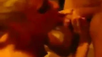 Blonde Nympho Homemade Threesome with Cum in Mouth and Facials