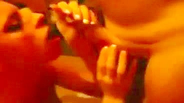 Blonde Nympho Homemade Threesome with Cum in Mouth and Facials