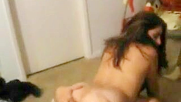 Cowgirl Cuckold Wife Threesome with Hubby & Young Friend