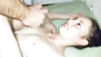 College Nympho Homemade Threesome with Spitroast & Facials