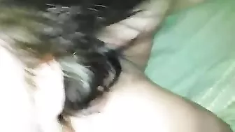 College Nympho Homemade Threesome with Spitroast & Facials