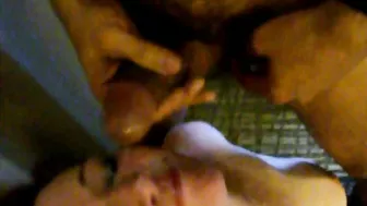 Curvy and Slutty Wife Threesome Cumshots - Amateur Swinger Group Facials