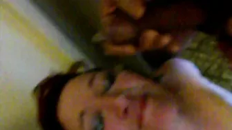 Curvy and Slutty Wife Threesome Cumshots - Amateur Swinger Group Facials