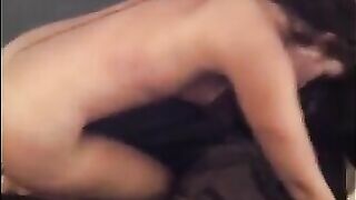 Amateur Brunette Gets Double Penetrated in Homemade Threesome