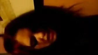 College Brunettes' Wild Threesome Facial Gangbang