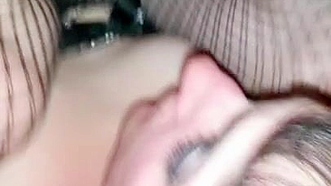 Brunette MILF in Amateur Threesome with Two Cocks & Three Cumshots