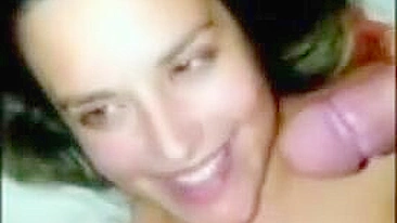 Amateur Brunette Swinger Gangs with Two Cocks in Homemade Threesome