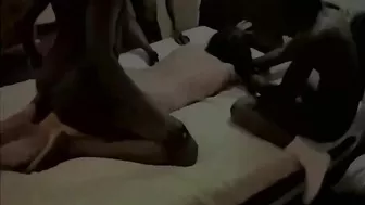 Luanda Amateur Gangbang with Big Black Cocks and Hot Wife Swingers