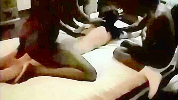 Luanda Amateur Gangbang with Big Black Cocks and Hot Wife Swingers
