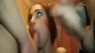 Amateur Swingers' Homemade Threesome with Double Cum in Mouth and Blowjob