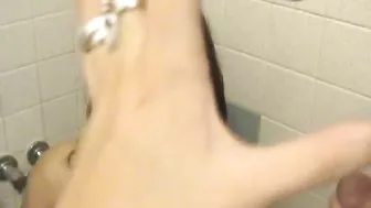 College Teens' Homemade Threesome with Double Facials and Blowjobs