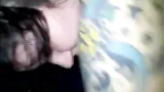 Amateur Threesome with Tattooed Girlfriend and Friend