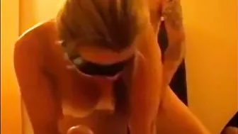 Blonde MILF Gets Gangbanged in Homemade Threesome with Cuckold Hubby and Friend