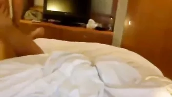 Amateur Brunette Threesome with Cumshots and Facials