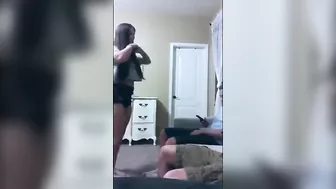 Amateur Brunette Wife Gets Double Cock Facials and Gangbang in Homemade Threesome