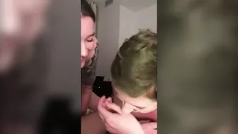 College Bisexual Threesome with Cum in Mouth and Oral Sex