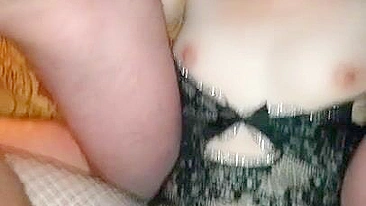 Homemade Milf Threesome Double Cocked with Gangbang and Facials