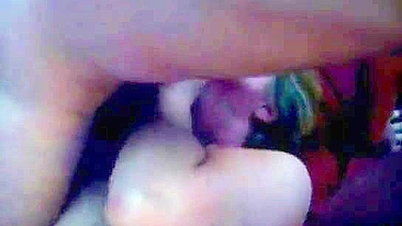Homemade Wife Threesome with BBW MILF and Cuckold Hubby