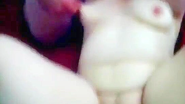 Homemade Wife Threesome with BBW MILF and Cuckold Hubby