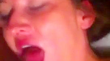 Amateur Wife Threesome Cum in Mouth Facial Swinger Homemade Hotwife