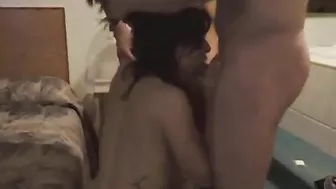 Insatiable Wife Threesome with Two Cocks and Hubby Camera