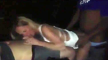 Blonde Wife Interracial Gangbang on Pool Table