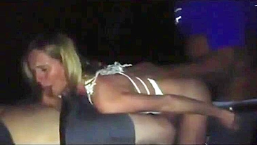 Blonde Wife Interracial Gangbang on Pool Table