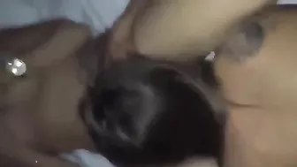 Bisexual Girlfriend Homemade Threesome with Her Friend