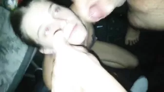 Nympho Wife Double Dicked & Facialed Threesome