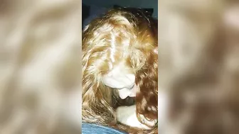 Redhead MILF takes two in wild threesome