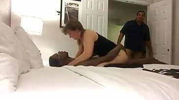 Interracial Gangbang Wife Hotwife Threesome with BBCs