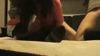 Friendly & Lewd Wife Threesome with Double Penetration & Anal Sex